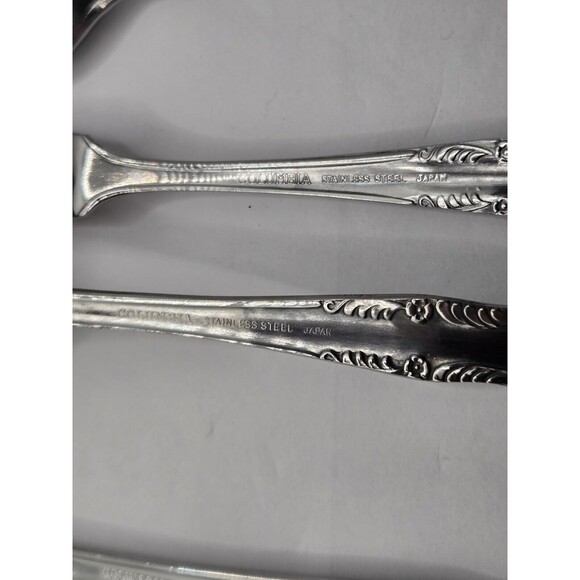 Columbia Beaded Handle Stainless Steel Flatware Complete Serving Set 7 pcs. - Picture 13 of 15